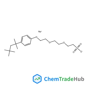 Sodium 2-(2-{2-[4-(2,4,4-trimethyl-2-pentanyl)phenoxy]ethoxy}ethoxy)ethanesulfonate