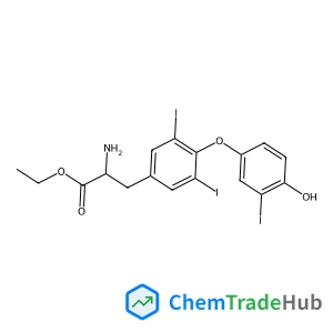 Ethyl O-(4-hydroxy-3-iodophenyl)-3,5-diiodo-L-tyrosinate