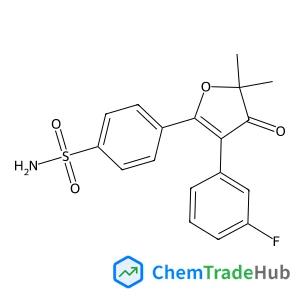 4-[3-(3-Fluorophenyl)-5,5-dimethyl-4-oxo-4,5-dihydro-2-furanyl]benzenesulfonamide