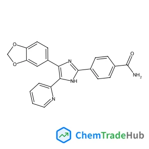 4-[4-(1,3-Benzodioxol-5-yl)-5-(2-pyridinyl)-1H-imidazol-2-yl]benzamide
