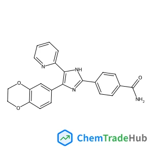 4-[4-(2,3-Dihydro-1,4-benzodioxin-6-yl)-5-(2-pyridinyl)-1H-imidazol-2-yl]benzamide