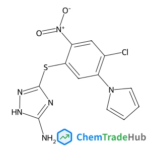 3-{[4-Chloro-2-nitro-5-(1H-pyrrol-1-yl)phenyl]sulfanyl}-1H-1,2,4-triazol-5-amine