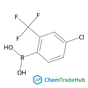 [4-Chloro-2-(trifluoromethyl)phenyl]boronic acid structure