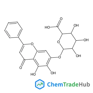 5,6-Dihydroxy-4-oxo-2-phenyl-4H-chromen-7-yl beta-D-glucopyranosiduronic acid