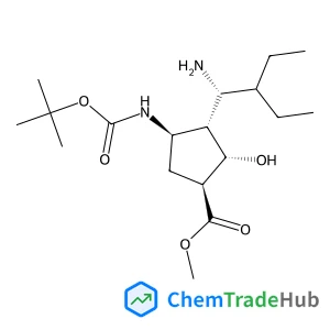 (1S,2S,3S,4R)-methyl3-((R)-1-amino-2-ethylbutyl)-4-(tert-butoxycarbonylamino)-2-hydroxycyclopentanecarboxylate