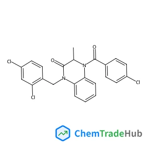 4-(4-Chlorobenzoyl)-1-(2,4-dichlorobenzyl)-3-methyl-3,4-dihydro-2(1H)-quinoxalinone 4-(4-Chlorobenzoyl)-1-(2,4-dichlorobenzyl)-3-methyl-3,4-dihydro-2(1H)-quinoxalinone