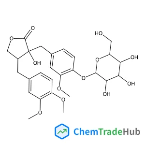 4-{[(3S,4S)-4-(3,4-Dimethoxybenzyl)-3-hydroxy-2-oxotetrahydro-3-furanyl]methyl}-2-methoxyphenyl beta-D-glucopyranoside