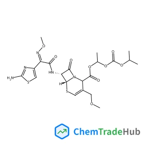 1-[(Isopropoxycarbonyl)oxy]ethyl (6R,7R)-7-{[(2Z)-2-(2-amino-1,3-thiazol-4-yl)-2-(methoxyimino)acetyl]amino}-3-(methoxymethyl)-8-oxo-5-thia-1-azabicyclo[4.2.0]oct-3-ene-2-carboxylate