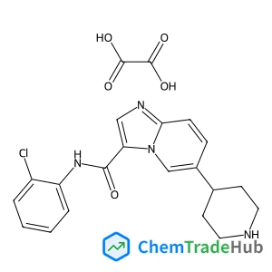 N-(2-Chlorophenyl)-6-(4-piperidinyl)imidazo[1,2-a]pyridine-3-carboxamide ethanedioate (1:1)