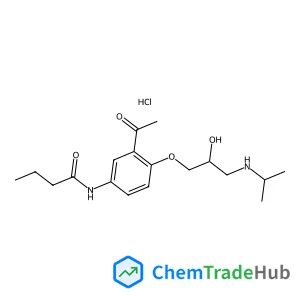 N-{3-Acetyl-4-[2-hydroxy-3-(isopropylamino)propoxy]phenyl}butanamide hydrochloride (1:1)