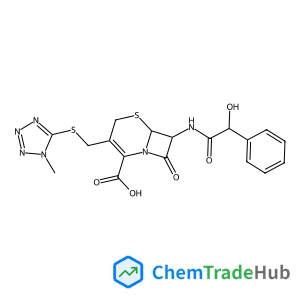 (6R,7R)-7-{[(2R)-2-Hydroxy-2-phenylacetyl]amino}-3-{[(1-methyl-1H-tetrazol-5-yl)sulfanyl]methyl}-8-oxo-5-thia-1-azabicyclo[4.2.0]oct-2-ene-2-carboxylic acid