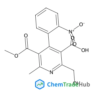 2-(Hydroxymethyl)-5-(methoxycarbonyl)-6-methyl-4-(2-nitrophenyl)nicotinic acid 2-(Hydroxymethyl)-5-(methoxycarbonyl)-6-methyl-4-(2-nitrophenyl)nicotinic acid