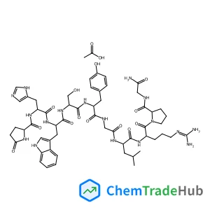 5-Oxo-L-prolyl-L-histidyl-L-tryptophyl-L-seryl-L-tyrosylglycyl-L-leucyl-N~5~-(diaminomethylene)-L-ornithyl-L-prolylglycinamide acetate (1:1)
