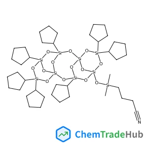 4-{[(3,7,7,11,13,15,15-Heptacyclopentylpentacyclo[9.5.1.1~1,13~.1~3,9~.1~5,9~]octasilox-5-yl)oxy](dimethyl)silyl}butanenitrile