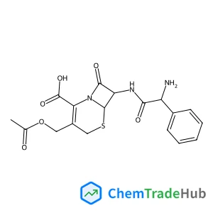 (6R,7R)-3-(Acetoxymethyl)-7-{[(2R)-2-amino-2-phenylacetyl]amino}-8-oxo-5-thia-1-azabicyclo[4.2.0]oct-2-ene-2-carboxylic acid