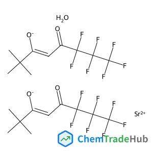 Strontium 6,6,7,7,8,8,8-heptafluoro-2,2-dimethyl-5-oxo-3-octen-3-olate hydrate