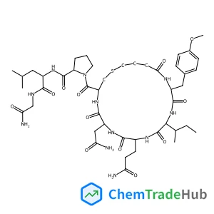 1-{[(3R,6S,9S,12S,15S)-6-(2-Amino-2-oxoethyl)-9-(3-amino-3-oxopropyl)-12-[(2S)-2-butanyl]-15-(4-methoxybenzyl)-5,8,11,14,17-pentaoxo-1-thia-4,7,10,13,16-pentaazacycloicosan-3-yl]carbonyl}-L-prolyl-L-l
eucylglycinamide