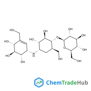 (2R,3R,4S,5S,6R)-2-[(1R,2R,3S,4S,6R)-2,3-dihydroxy-6-(hydroxymethyl)-4-[[(1S,4R,5S,6S)-4,5,6-trihydroxy-3-(hydroxymethyl)cyclohex-2-en-1-yl]amino]cyclohexyl]oxy-6-(hydroxymethyl)oxane-3,4,5-triol