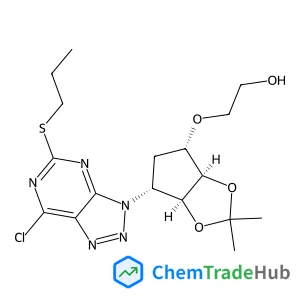 2-({(3aR,4S,6R,6aS)-6-[7-Chloro-5-(propylsulfanyl)-3H-[1,2,3]triazolo[4,5-d]pyrimidin-3-yl]-2,2-dimethyltetrahydro-3aH-cyclopenta[d][1,3]dioxol-4-yl}oxy)ethanol