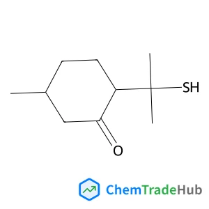 5-Methyl-2-(2-sulfanyl-2-propanyl)cyclohexanone 5-Methyl-2-(2-sulfanyl-2-propanyl)cyclohexanone