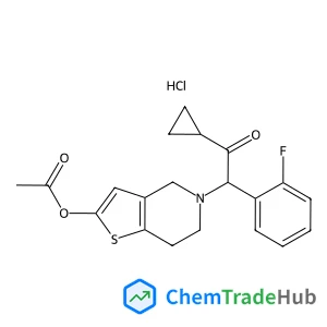 5-[2-Cyclopropyl-1-(2-fluorophenyl)-2-oxoethyl]-4,5,6,7-tetrahydrothieno[3,2-c]pyridin-2-yl acetate hydrochloride (1:1)