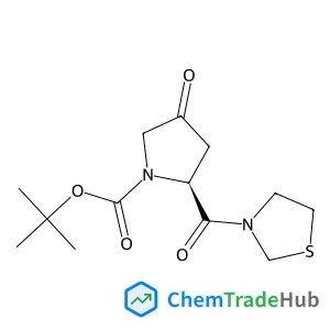 2-Methyl-2-propanyl (2S)-4-oxo-2-(1,3-thiazolidin-3-ylcarbonyl)-1-pyrrolidinecarboxylate 2-Methyl-2-propanyl (2S)-4-oxo-2-(1,3-thiazolidin-3-ylcarbonyl)-1-pyrrolidinecarboxylate