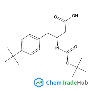 (S)-3-((tert-Butoxycarbonyl)amino)-4-(4-(tert-butyl)phenyl)butanoic acid structure
