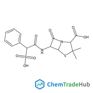 (2S,5R,6R)-3,3-Dimethyl-7-oxo-6-{[(2R)-2-phenyl-2-sulfoacetyl]amino}-4-thia-1-azabicyclo[3.2.0]heptane-2-carboxylic acid