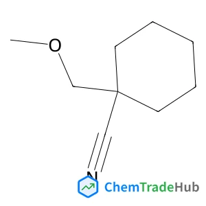 1-(methoxymethyl)cyclohexane-1-carbonitrile structure