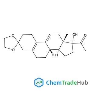 1-[(8S,13S,14S,17R)-17-Hydroxy-13-methyl-1,2,4,6,7,8,12,13,14,15,16,17-dodecahydrospiro[cyclopenta[a]phenanthrene-3,2'-[1,3]dioxolan]-17-yl]ethanone