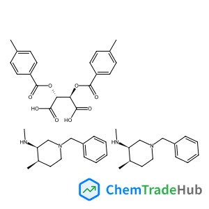 (2R,3R)-2,3-Bis[(4-methylbenzoyl)oxy]succinic acid - (3R,4R)-1-benzyl-N,4-dimethyl-3-piperidinamine (1:2)