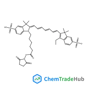 2-[(1E,3E,5E,7Z)-7-(1-{6-[(2,5-Dioxo-1-pyrrolidinyl)oxy]-6-oxohexyl}-3,3-dimethyl-5-sulfo-1,3-dihydro-2H-indol-2-ylidene)-1,3,5-heptatrien-1-yl]-1-ethyl-3,3-dimethyl-3H-indolium-5-sulfonate