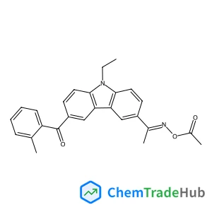 Ethanone, 1-[9-ethyl-6-(2-methylbenzoyl)-9H-carbazol-3-yl]-, 1-(O-acetyloxime)