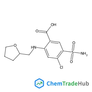 4-Chloro-5-sulfamoyl-2-((((2RS)-tetrahydrofuran-2-yl)methyl)amino)benzoic acid