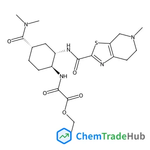 Ethyl {[(1S,2S,4S)-4-(dimethylcarbamoyl)-2-{[(5-methyl-4,5,6,7-tetrahydro[1,3]thiazolo[5,4-c]pyridin-2-yl)carbonyl]amino}cyclohexyl]amino}(oxo)acetate