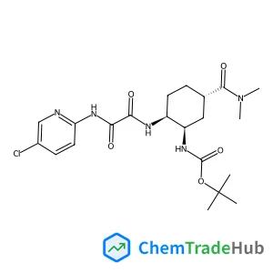 2-Methyl-2-propanyl [(1R,2S,5S)-2-({[(5-chloro-2-pyridinyl)amino](oxo)acetyl}amino)-5-(dimethylcarbamoyl)cyclohexyl]carbamate