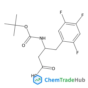 (3R)-3-({[(2-Methyl-2-propanyl)oxy]carbonyl}amino)-4-(2,4,5-trifluorophenyl)butanoic acid