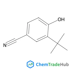 4-Hydroxy-3-(2-methyl-2-propanyl)benzonitrile structure 4-Hydroxy-3-(2-methyl-2-propanyl)benzonitrile structure