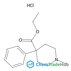 Ethyl 1-methyl-4-phenyl-4-piperidinecarboxylate hydrochloride (1:1)