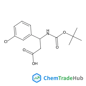 (3S)-3-(3-Chlorophenyl)-3-({[(2-methyl-2-propanyl)oxy]carbonyl}amino)propanoic acid