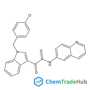 2-[1-(4-Chlorobenzyl)-1H-indol-3-yl]-2-oxo-N-(6-quinolinyl)acetamide structure