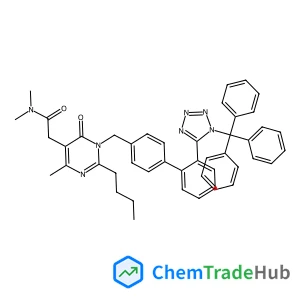 2-(2-Butyl-4-methyl-6-oxo-1-{[2'-(1-trityl-1H-tetrazol-5-yl)-4-biphenylyl]methyl}-1,6-dihydro-5-pyrimidinyl)-N,N-dimethylacetamide