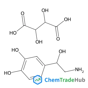 (2R,3R)-2,3-Dihydroxysuccinic acid - 4-[(1R)-2-amino-1-hydroxyethyl]-1,2-benzenediol (1:1)