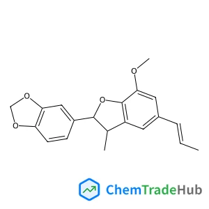 5-{(2R,3R)-7-Methoxy-3-methyl-5-[(1E)-1-propen-1-yl]-2,3-dihydro-1-benzofuran-2-yl}-1,3-benzodioxole