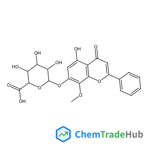 5-Hydroxy-8-methoxy-4-oxo-2-phenyl-4H-chromen-7-yl beta-D-glucopyranosiduronic acid