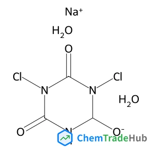 Sodium 1,5-dichloro-4,6-dioxo-1,3,5-triazinan-2-olate hydrate (1:1:2)