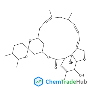 (1'R,2R,4'S,5S,6R,8'R,10'E,13'R,14'E,16'E,20'R,21'R,24'S)-21',24'-Dihydroxy-5,6,11',13',22'-pentamethyl-3,4,5,6-tetrahydro-2'H-spiro[pyran-2,6'-[3,7,19]trioxatetracyclo[15.6.1.1~4,8~.0~20,24~]pentacos
a[10,14,16,22]tetraen]-2'-one