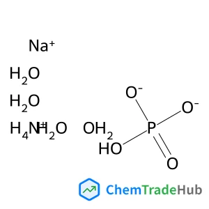 SODIUM AMMONIUM HYDROGEN PHOSPHATE TETRAHYDRATE structure