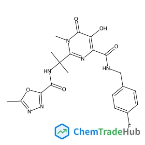 N-[(4-fluorophenyl)methyl]-5-hydroxy-1-methyl-2-{2-[(5-methyl-1,3,4-oxadiazol-2-yl)formamido]propan-2-yl}-6-oxo-1,6-dihydropyrimidine-4-carboxamide