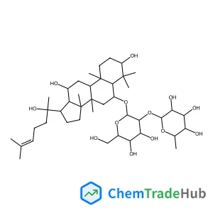 (3beta,6alpha,12beta)-3,12,20-Trihydroxydammar-24-en-6-yl 2-O-(6-deoxy-alpha-L-mannopyranosyl)-beta-D-glucopyranoside (3beta,6alpha,12beta)-3,12,20-Trihydroxydammar-24-en-6-yl 2-O-(6-deoxy-alpha-L-mannopyranosyl)-beta-D-glucopyranoside
